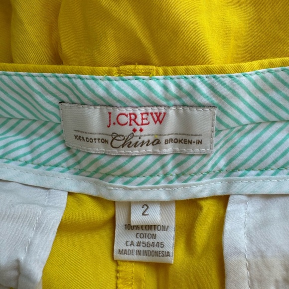 J. Crew Broken In Yellow Chino Shorts - Picture 4 of 4